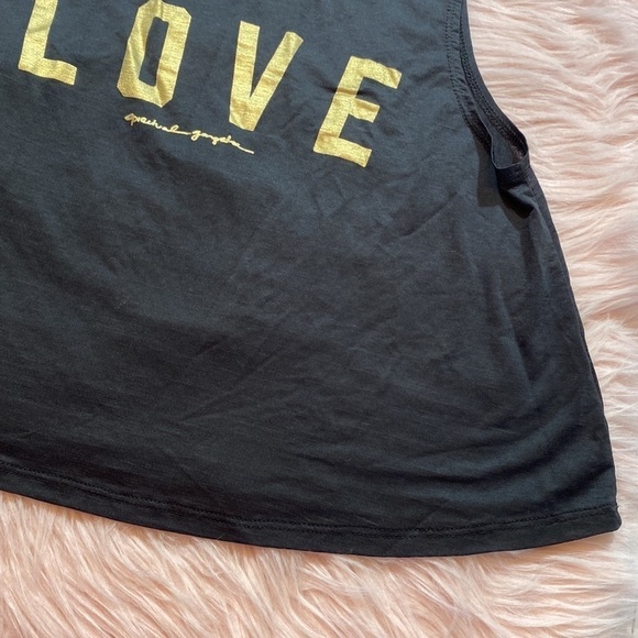 Spiritual Gangster Love Black Gold Tissue Muscle Tee sz S - Picture 8 of 10